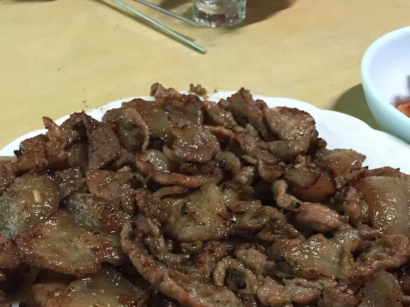 클로즈업 된 돼지불고기