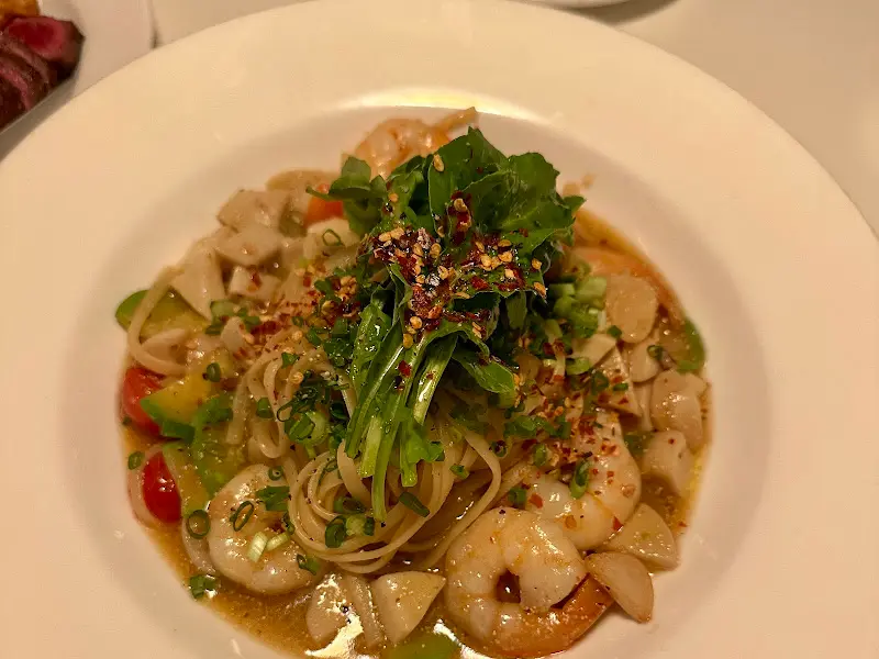 명란 새우 오일 파스타