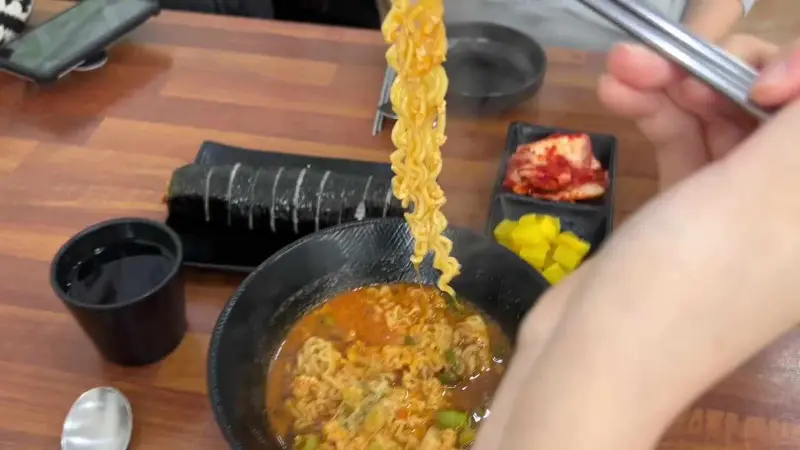 라면과 김밥