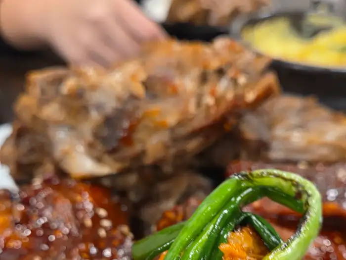 양념 뼈구이 클로즈업