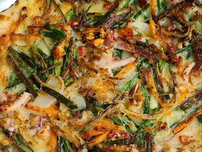 산이네수라상 해물파전 모습