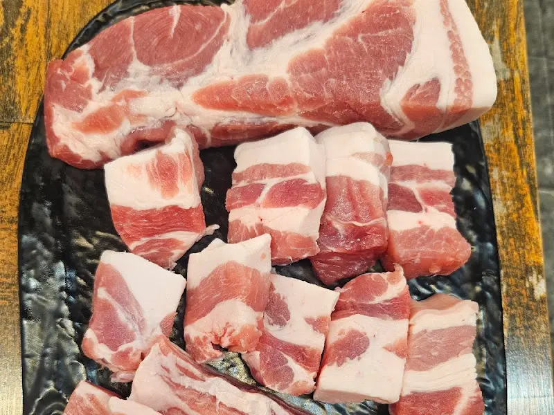 신선한 제주산 돼지고기