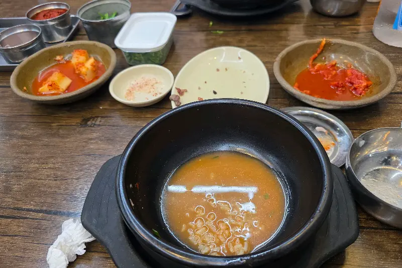 순대국밥 비운 사진