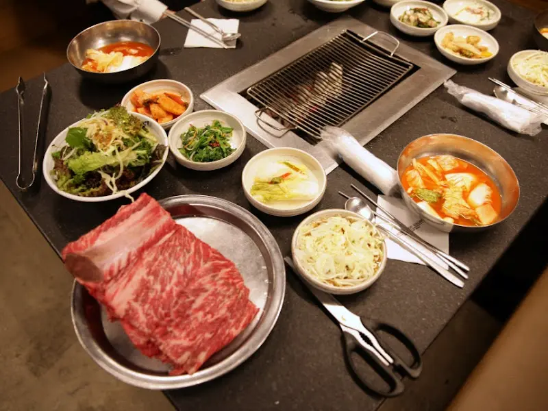 생갈비와 밑반찬