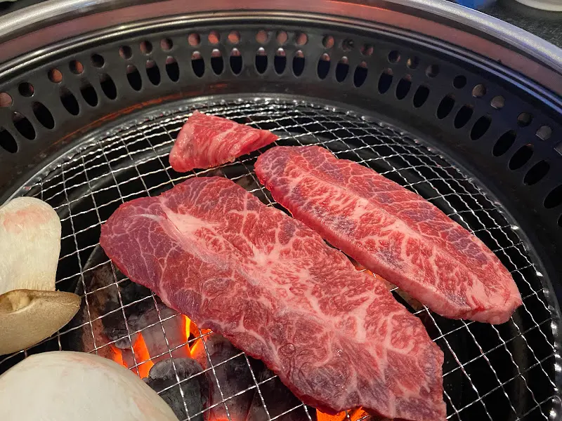 숯불에 구워먹는 한우