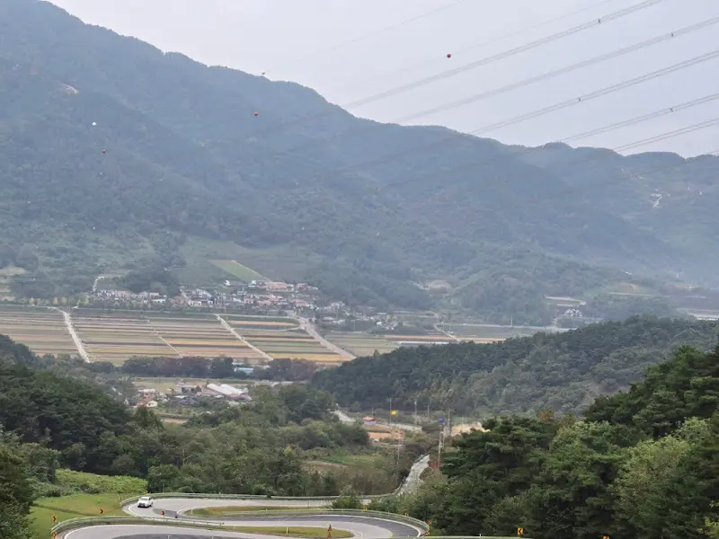 오도재에서 바라본 풍경