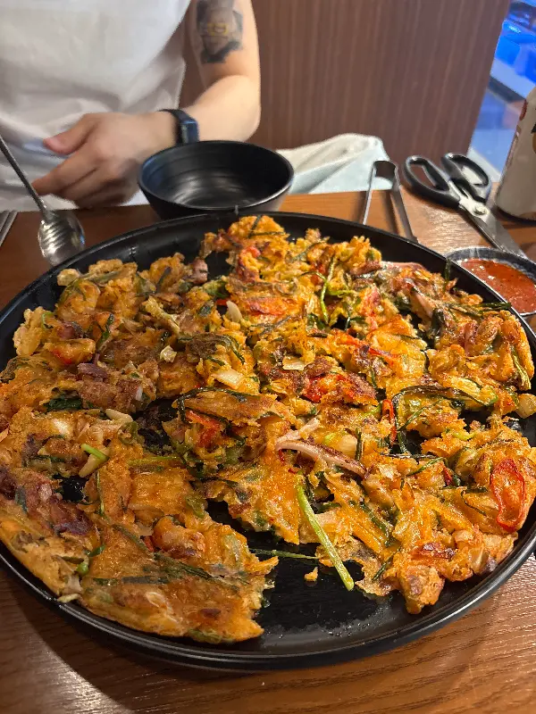 해물파전의 모습