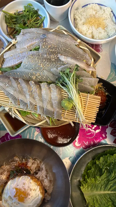 싱싱한 도다리회