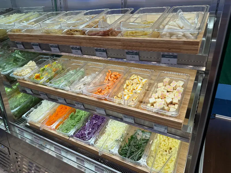 신선한 야채 코너