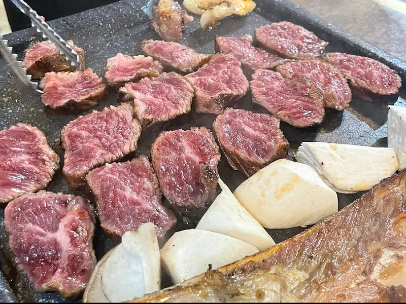 짚불에 구워지는 우대갈비