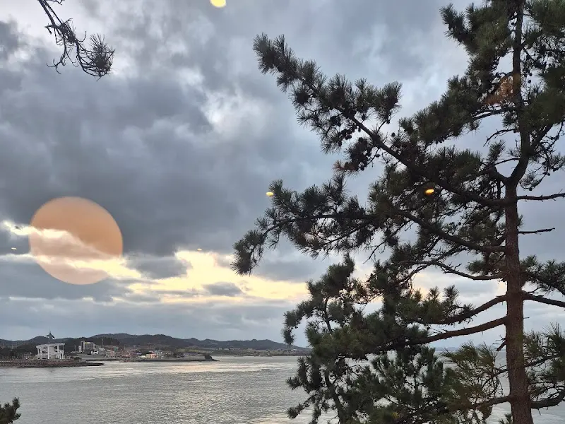 카페에서 바라본 노을