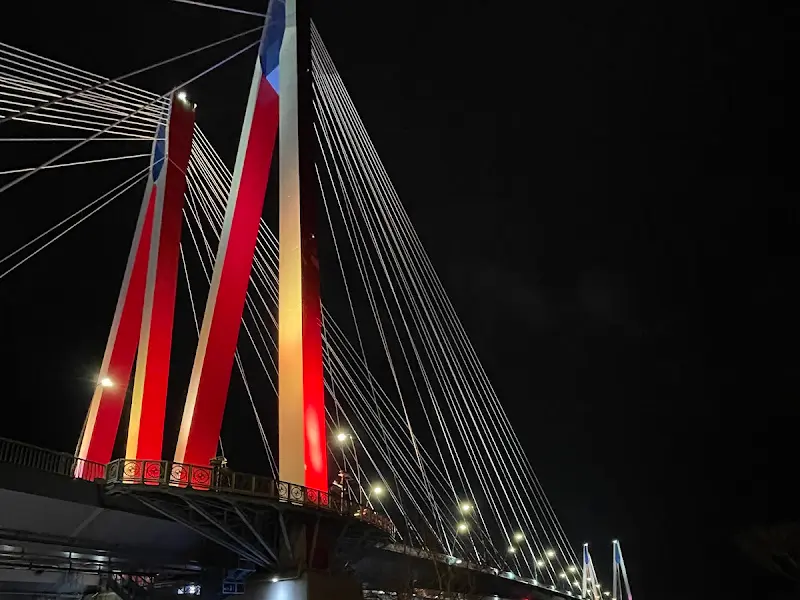 밤에 빛나는 진도대교