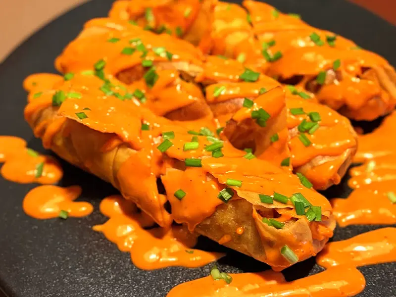 닭날개 만두 클로즈업