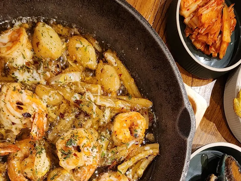 갈릭 새우 버터 철판구이