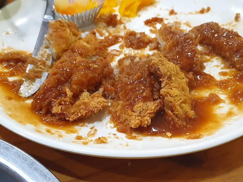 다 먹은 돈까스