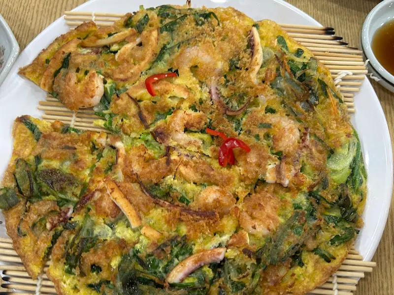 해물이 듬뿍 들어간 파전