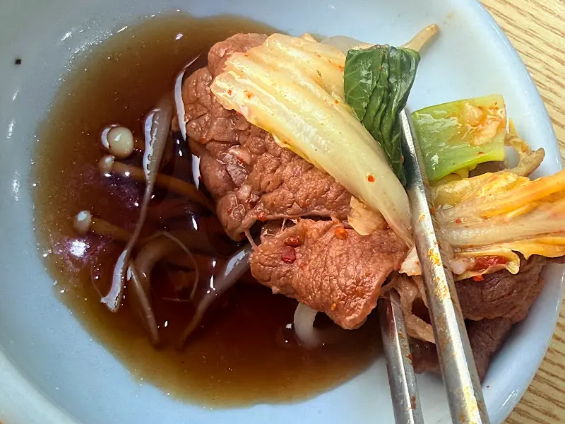 고기와 김치의 환상적인 조합