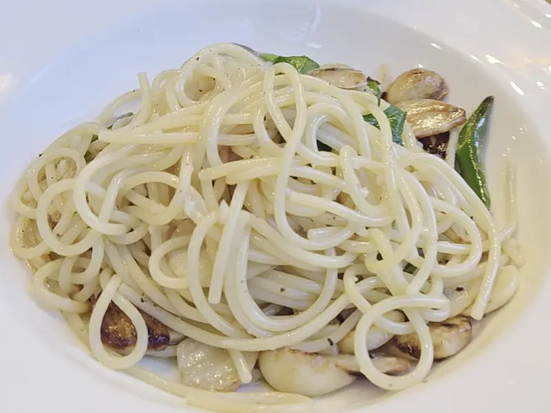 알리오올리오 파스타 근접샷