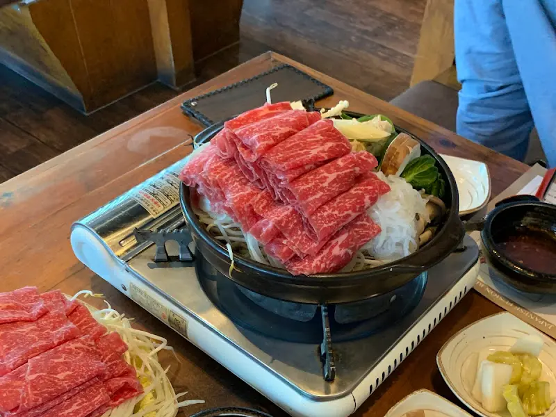 스키야키 끓는 모습