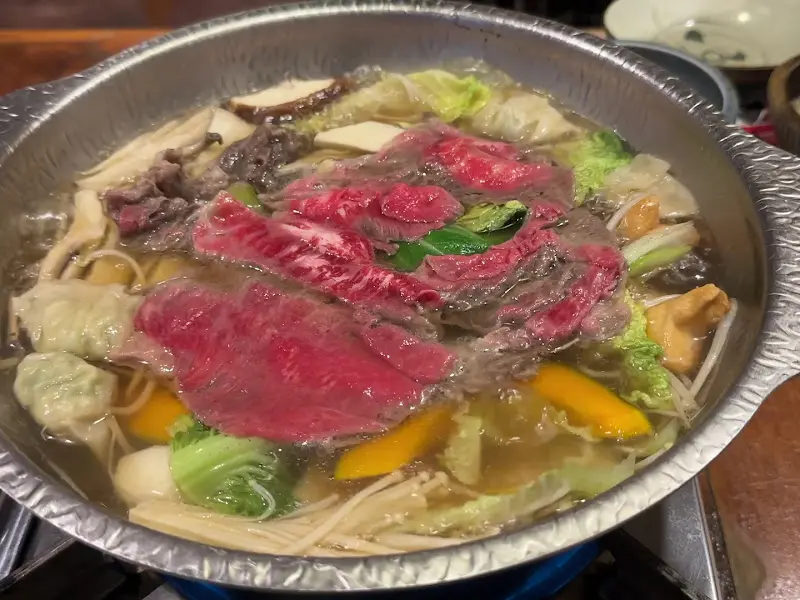 스키야키 완성된 모습