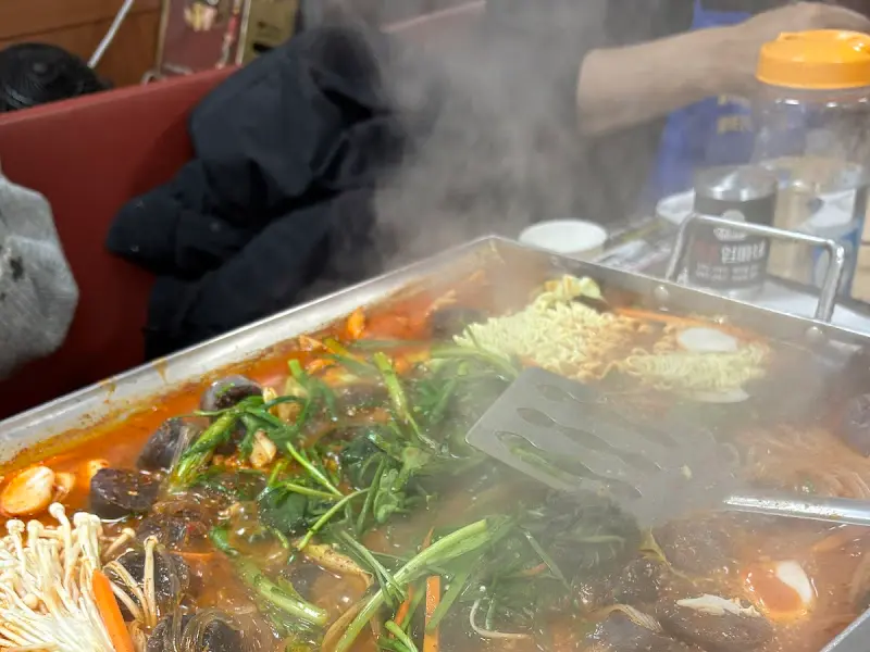 순대볶음 조리 과정