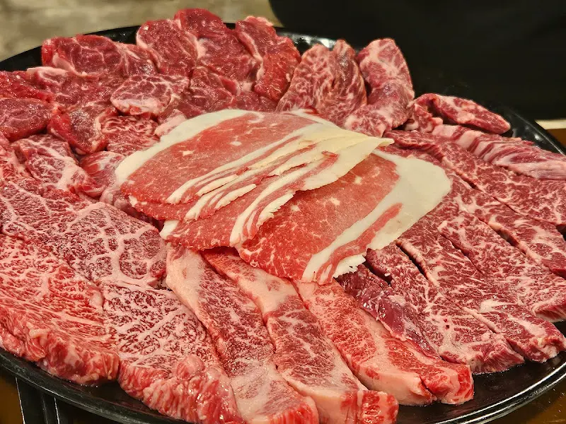 환상적인 마블링의 한우 모듬