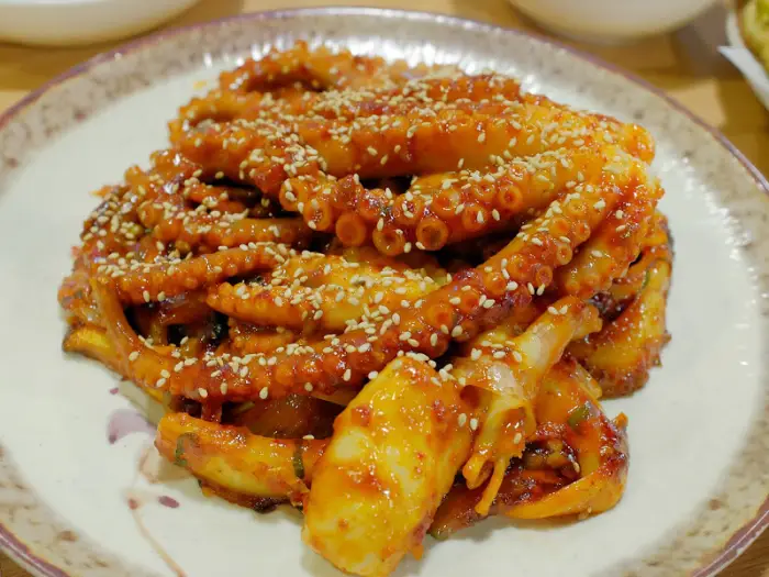 산낙지 탕탕이 모습