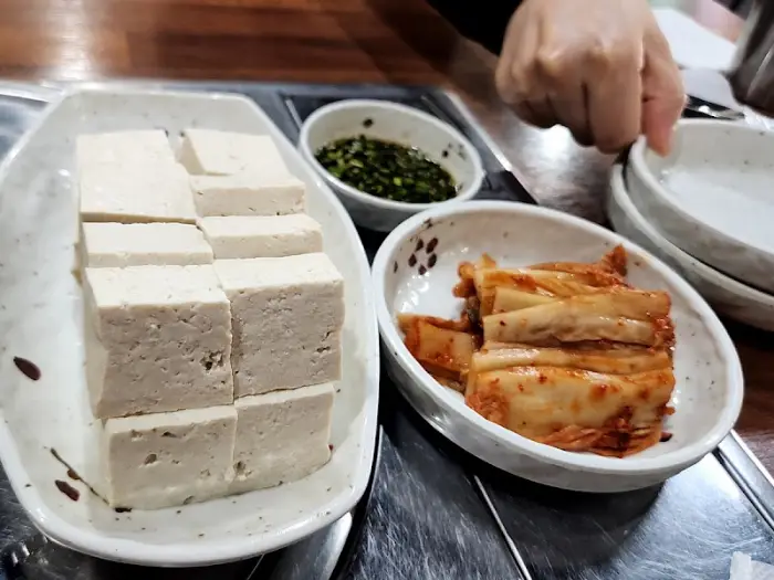 두부와 김치