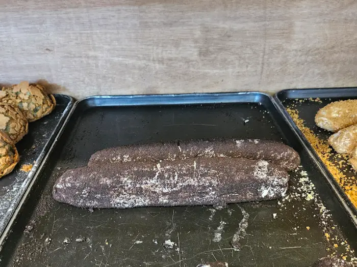 먹음직스러운 흑임자 빵