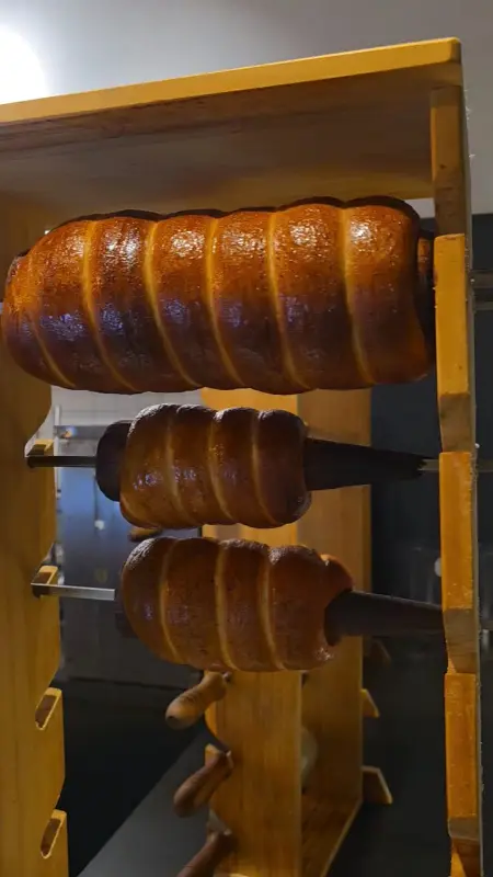 굴뚝빵 진열 모습