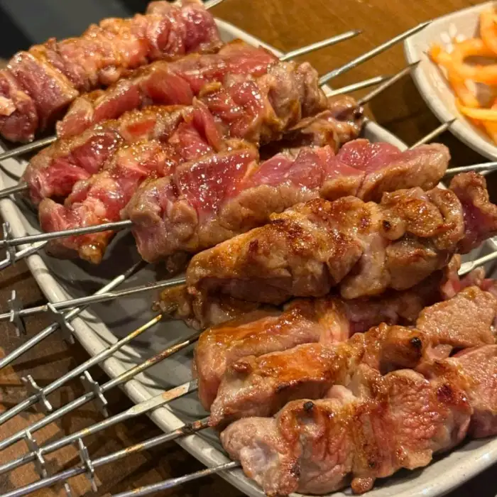양꼬치 근접샷