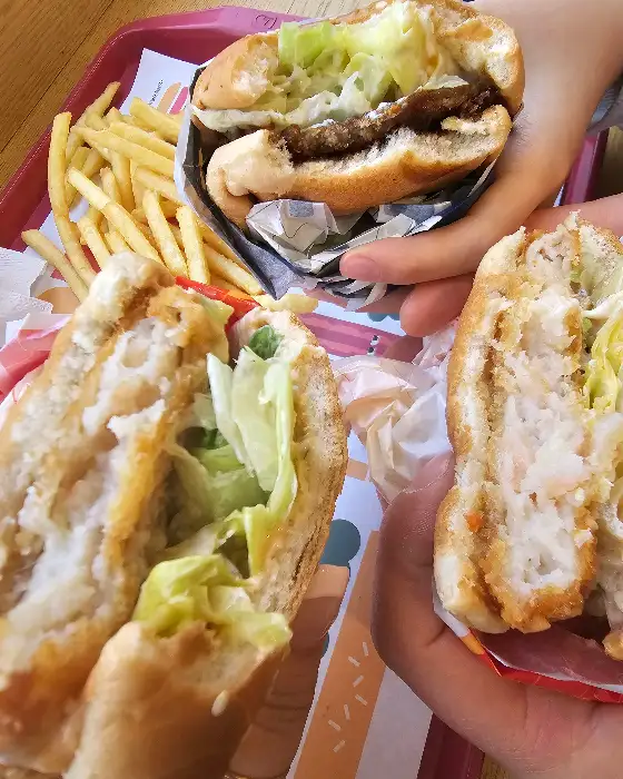 햄버거 단면