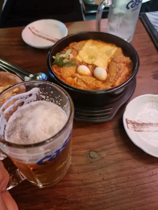 맥주와 라볶이