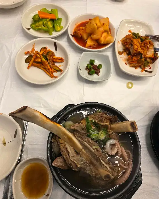 갈낙탕과 밑반찬