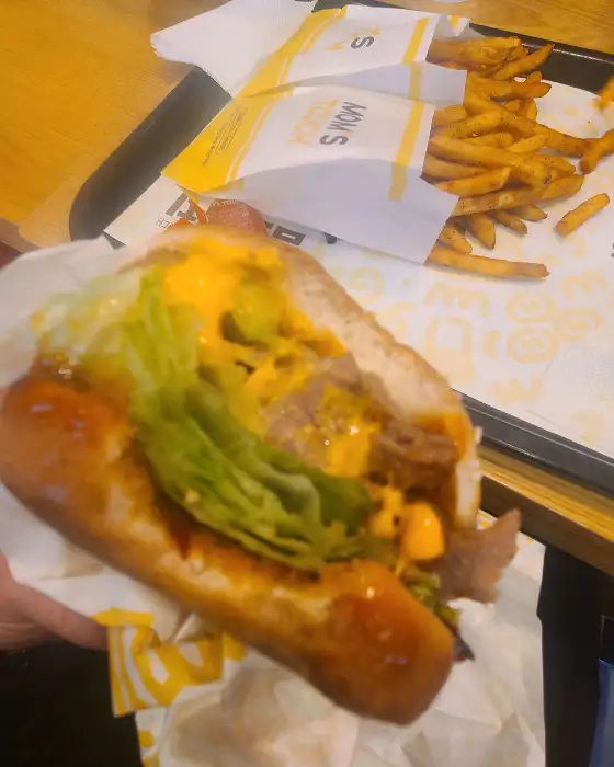 치즈가 흘러내리는 버거