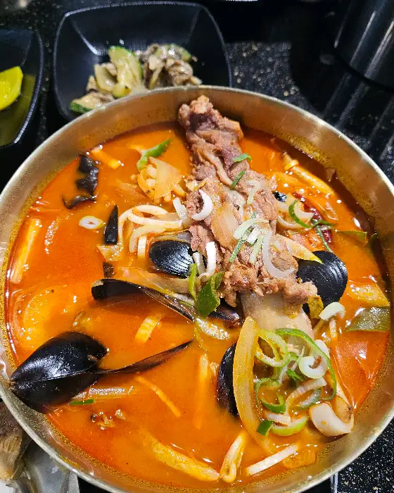 짬뽕 갈비탕 근접샷