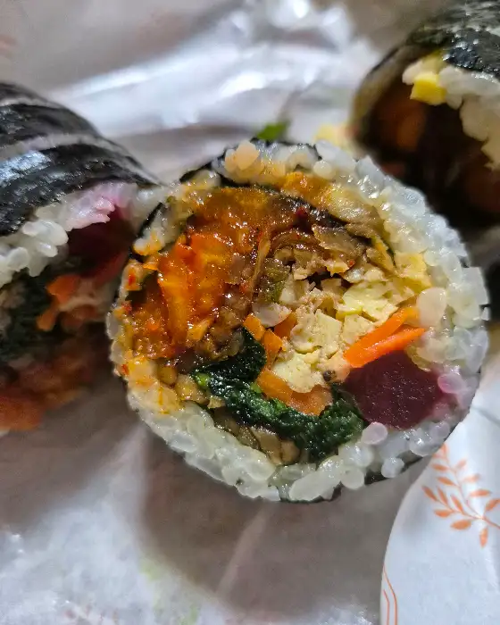김밥 속재료 클로즈업