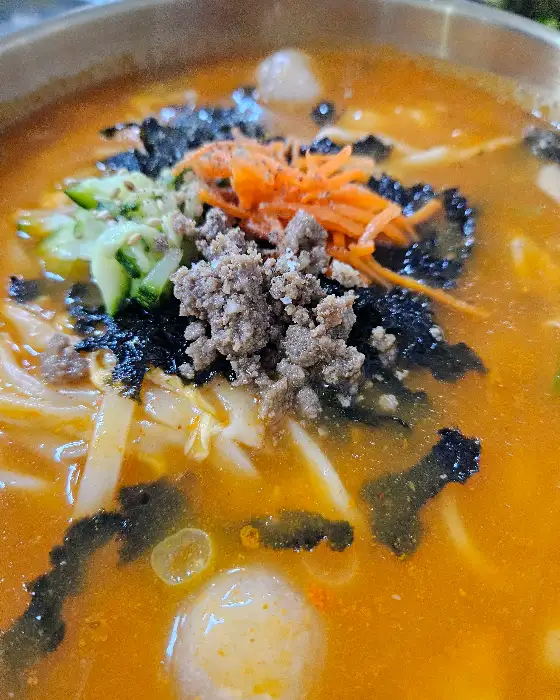 장칼국수 클로즈업