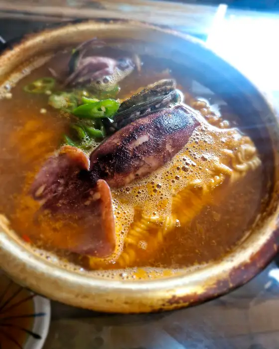 해물라면 근접샷