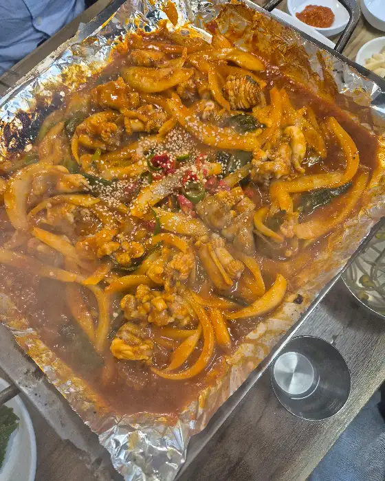 양념 꼼장어 근접샷