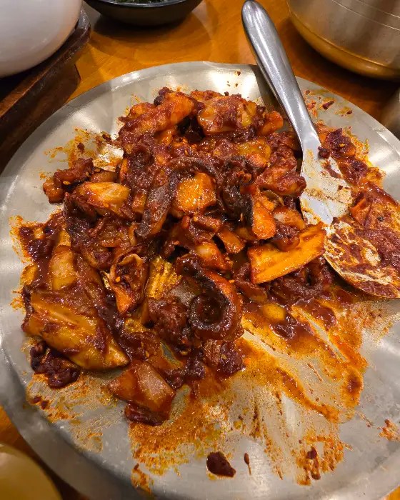먹음직스러운 쭈꾸미볶음