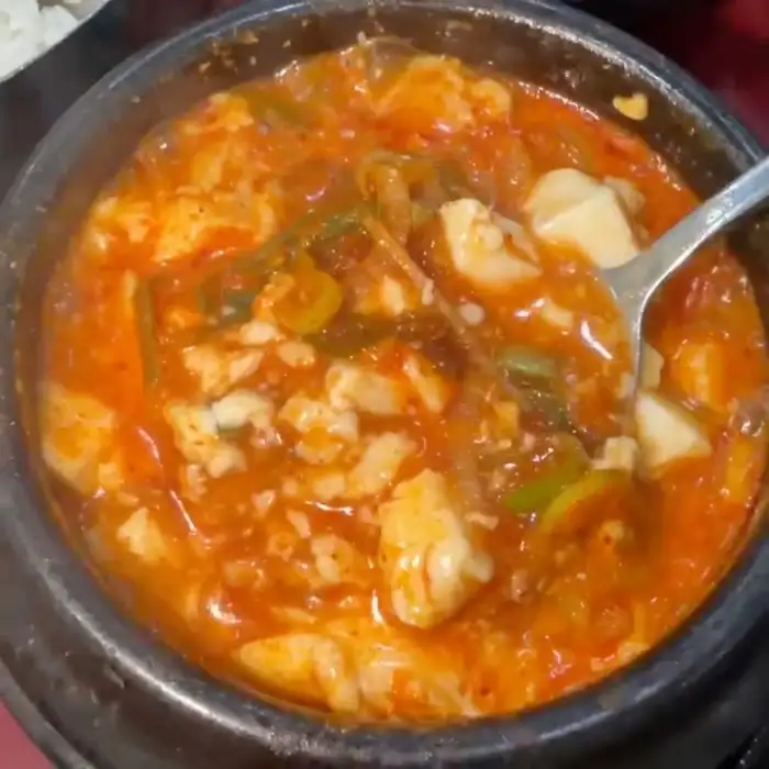 순두부찌개 클로즈업