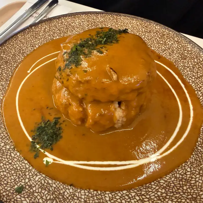 함바그 스테이크 단면
