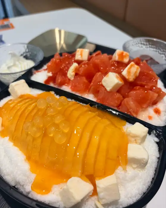 망고와 자몽 빙수