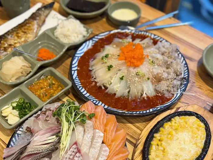 오징어회와 양념장