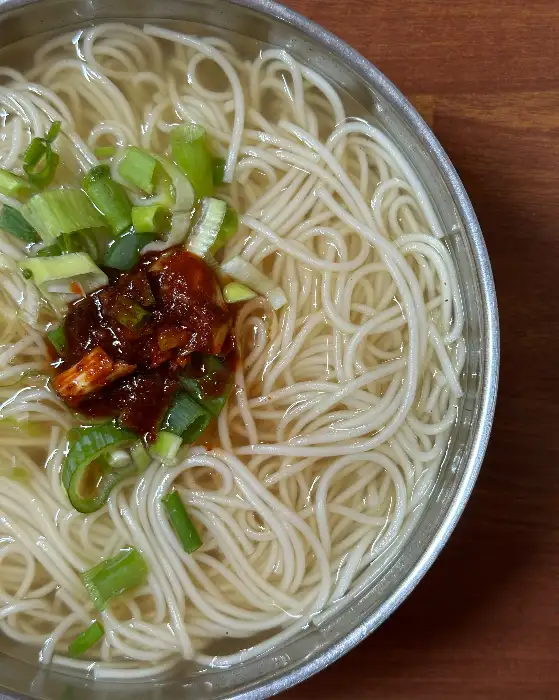 멸치국수 클로즈업