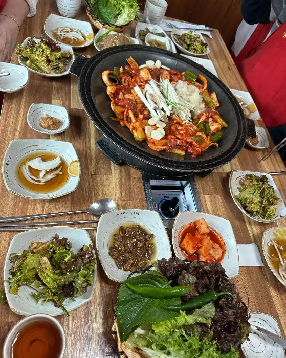 오리불고기와 반찬