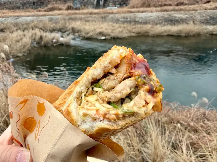바게트 버거 단면