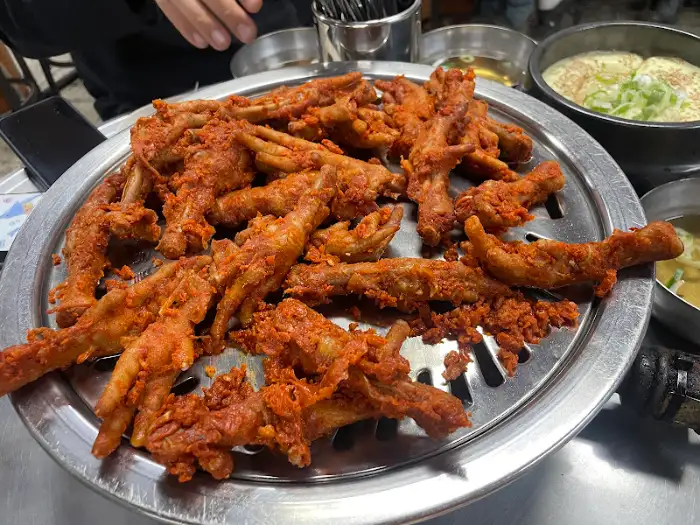 통닭발 구이 메뉴