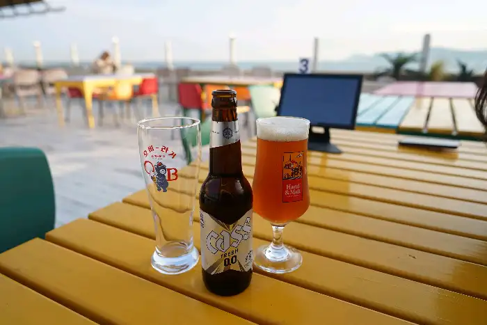 생맥주와 피자